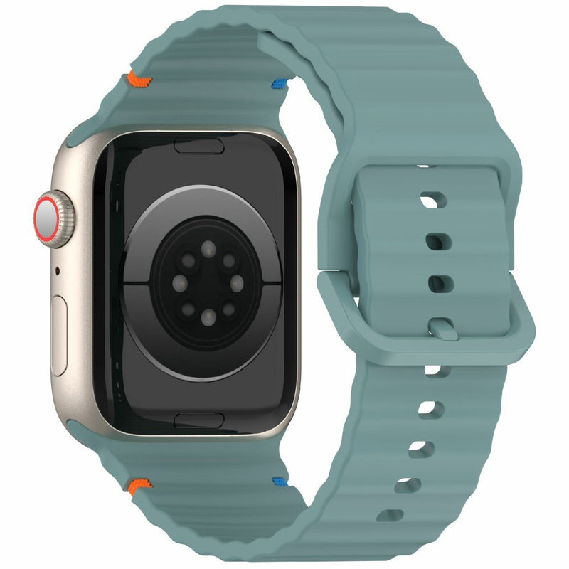 Apple Watch 10 46mm / 9/8/7/6/5/4/3/2/1/SE - 45/44/42mm / Watch Ultra / Ultra 2 - Silikone urrem - Grøn