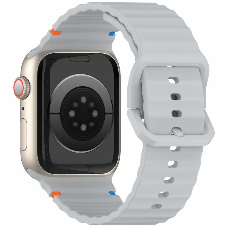 Apple Watch 10 42mm / 9/8/7/6/5/4/3/2/1/SE - 41/40/38mm - Silikone urrem - Grå