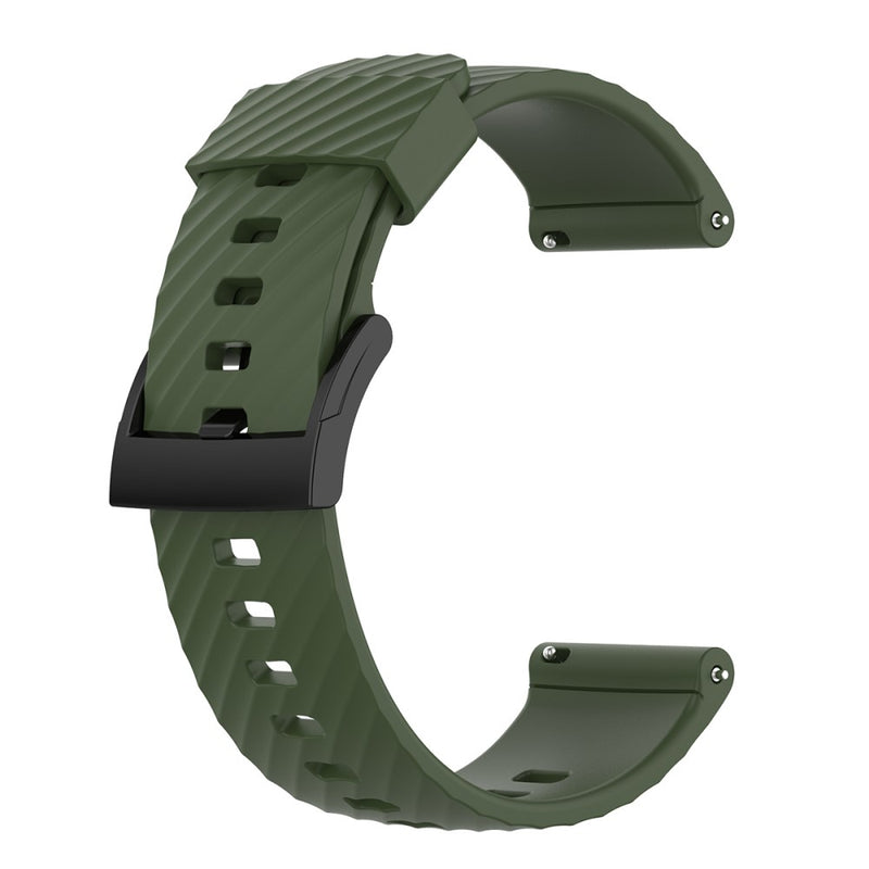 Suunto Spartan Sport / Sport Wrist HR - Sports Silikone urrem 24 mm - Militærgrøn