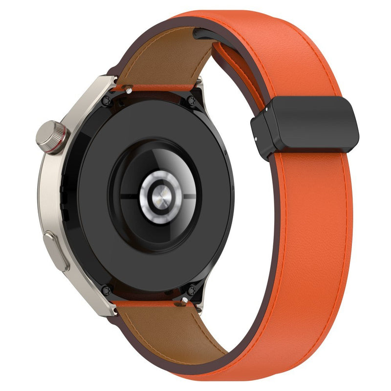 Samsung Galaxy Watch 6 40/44mm / Watch 5 40/44mm - Ægte læder urrem 20mm - Orange