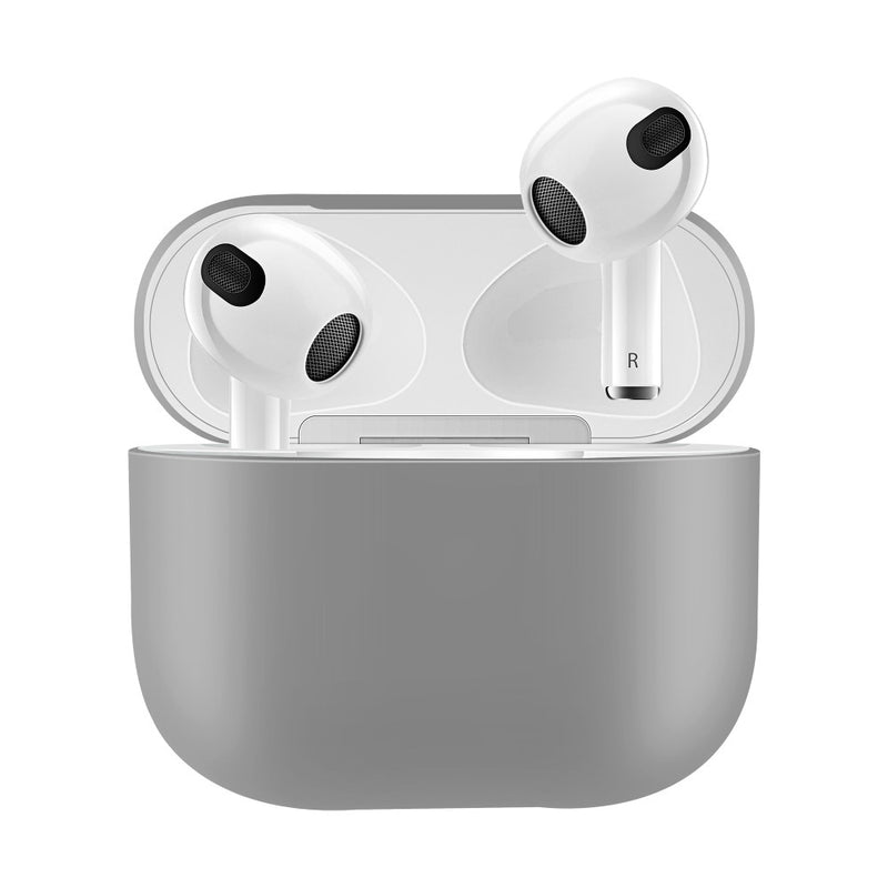 AirPods 3 - Slim design silikone beskyttelses cover til opladerbox - Grå