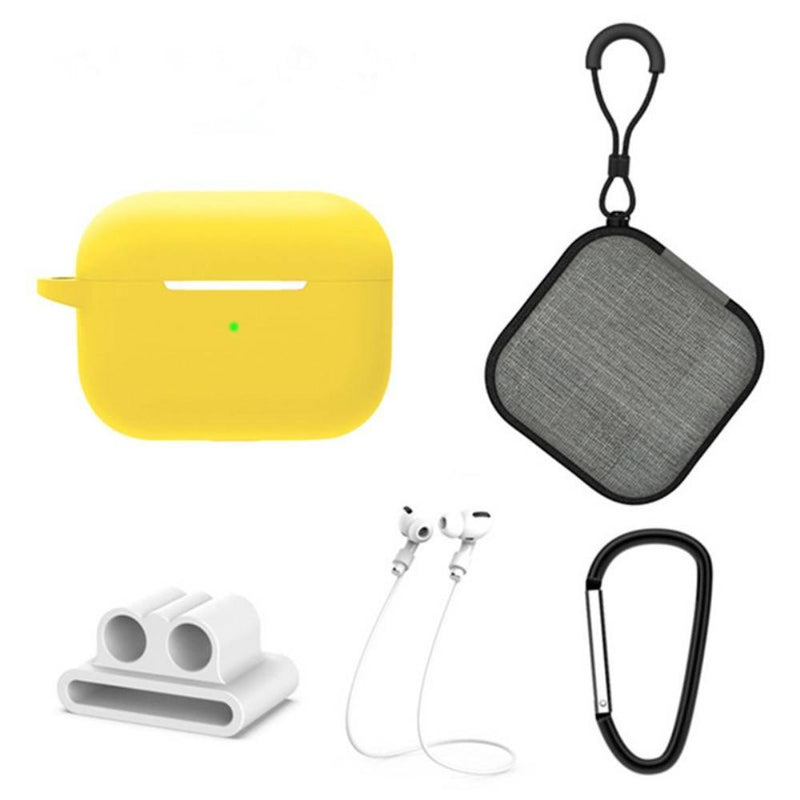 Apple AirPods Pro 2 gen. - Silikone cover - Inkl. Taske & neck strap - Gul