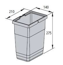 Se billige Ninka systemer, løse spande og tilbehør på udsalg! 6 liter H275x210x140. Stort udvalg i HouseZone. Køb online med tilbud og billig fragt. Hurtig levering: 1-2 hverdage. Varenummer: HOUZON-47465914401102. Spar op til 56% på affaldssortering.