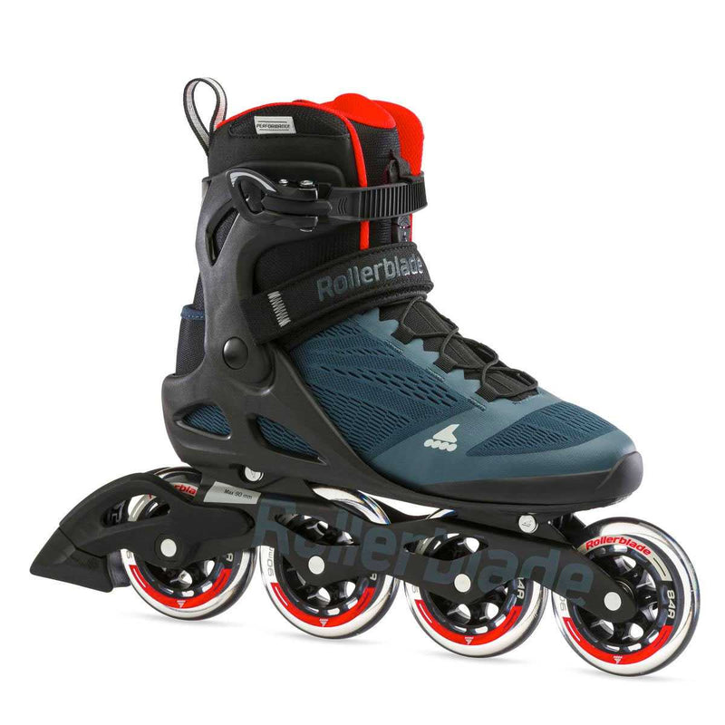 Se Rollerblade Macroblade 90 Inline Rulleskøjte Orion Blå/Spicy Orange 40 ✔ Kæmpe udvalg i  Rollerblade ✔ Hurtig levering: 1 - 2 Hverdage samt billig fragt - Varenummer: JUCO-7100400_40 og barcode / Ean: &