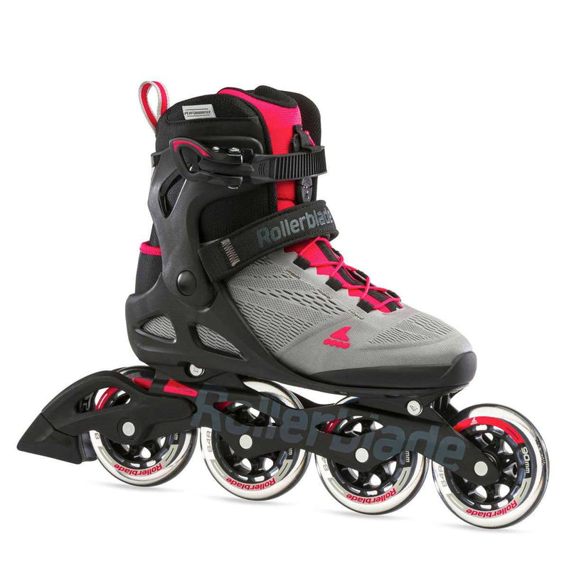 Se Rollerblade Macroblade 90 W Inline Rulleskøjte Grå/Pink 36.5 ✔ Kæmpe udvalg i  Rollerblade ✔ Hurtig levering: 1 - 2 Hverdage samt billig fragt - Varenummer: JUCO-7100500_36-5 og barcode / Ean: &