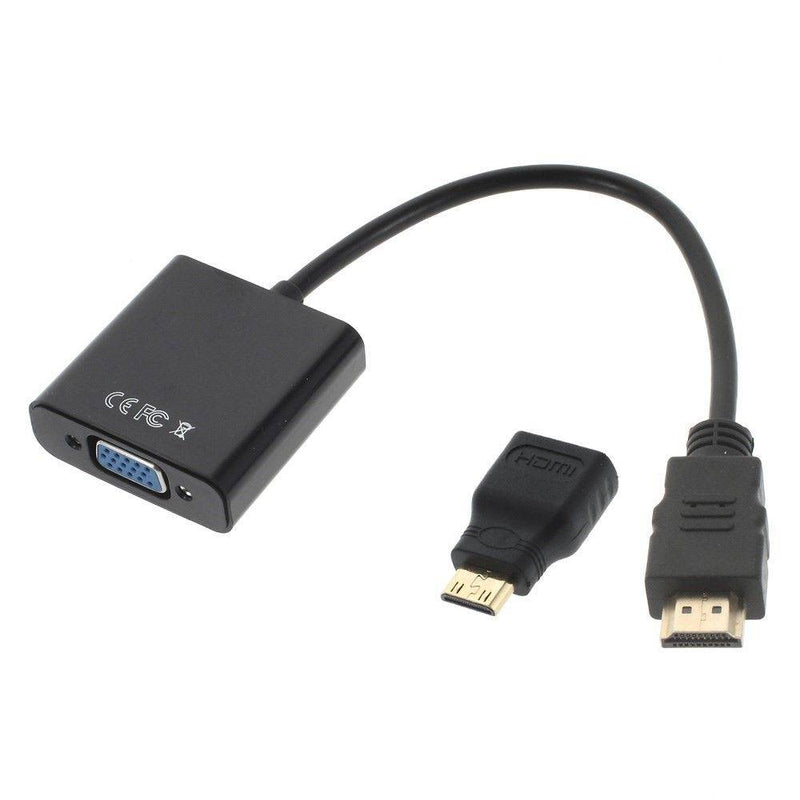 HDMI/Mini HDMI til VGA (hun) adapter - Fuld HD 1080p