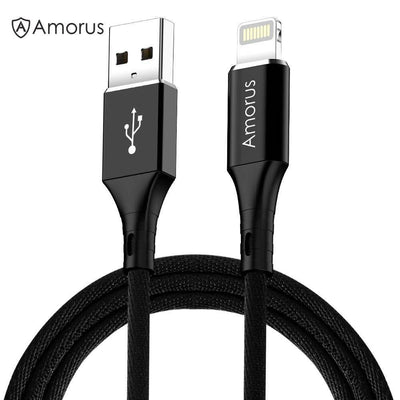 Se AMORUS - Lightning 8pin Nylon USB-Kabel data/sync - iphone/iPad - Sort ❤ Kæmpe udvalg i Capida ❤ Hurtig levering: 1 - 2 Hverdage samt billig fragt - Varenummer: CPD-V33801202565A og barcode / Ean: på lager - Udsalg på Mobil tilbehør Spar op til 59% - Over 1354 design brands på udsalg