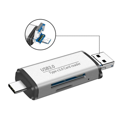 Se Type-C / mikroUSB / USB 3.0 - 3-i-1 - SD / mikroSD TF kortlæser ❤ Kæmpe udvalg i Capida ❤ Hurtig levering: 1 - 2 Hverdage samt billig fragt - Varenummer: CPD-V33840200363A og barcode / Ean: på lager - Udsalg på Tablets tilbehør Spar op til 58% - Over 1354 kendte brands på udsalg