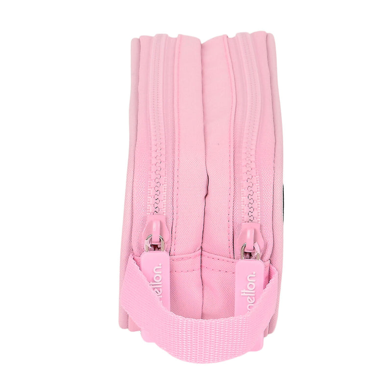 Penalhus Benetton Vichy Pink (21 x 8 x 6 cm)