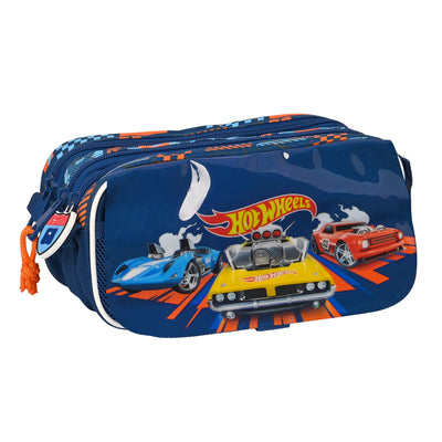 Tredobbelt bæretaske Hot Wheels Speed club Orange Marineblå (21,5 x 10 x 8 cm)