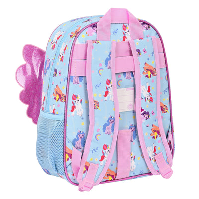 Skoletaske My Little Pony Wild & free 26 x 34 x 11 cm Blå Pink