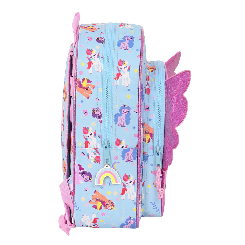 Skoletaske My Little Pony Wild & free 26 x 34 x 11 cm Blå Pink