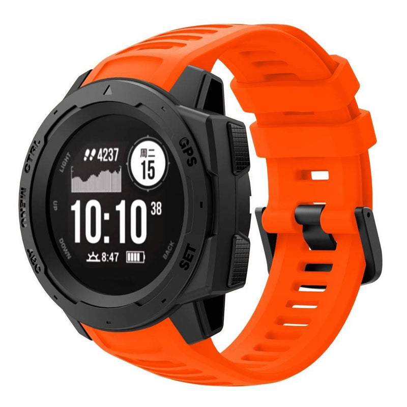 Garmin Instinct - Silikone urrem 22mm - Passer til håndled omkreds 125-200mm - Rød