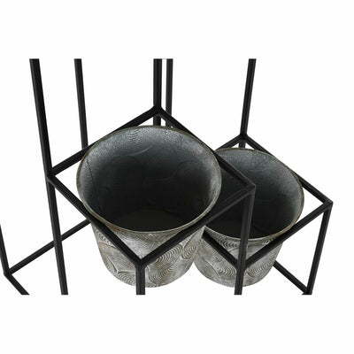 Urtepotte DKD Home Decor Grå Metal Brugt 34 x 34 x 71 cm