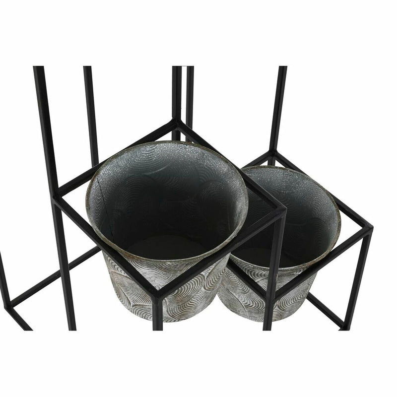 Urtepotte DKD Home Decor Grå Metal Brugt 34 x 34 x 71 cm