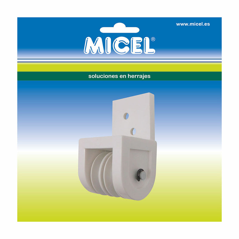 Remskive til pergola Micel TLD19 Nylon 4,3 x 4,2 x 7,8 cm Frontal Hvid