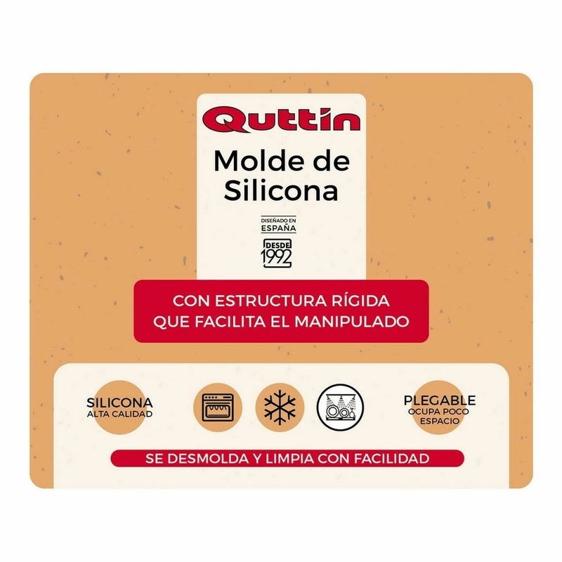 Bageform Quttin Silikone Stiv 31 x 28,5 x 5,3 cm (8 enheder)