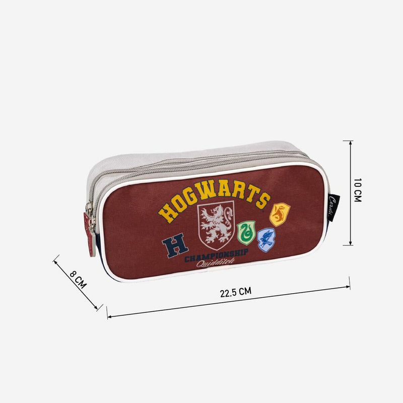 Penalhus Harry Potter Howarts 22,5 x 8 x 10 cm Rød Mørkeblå