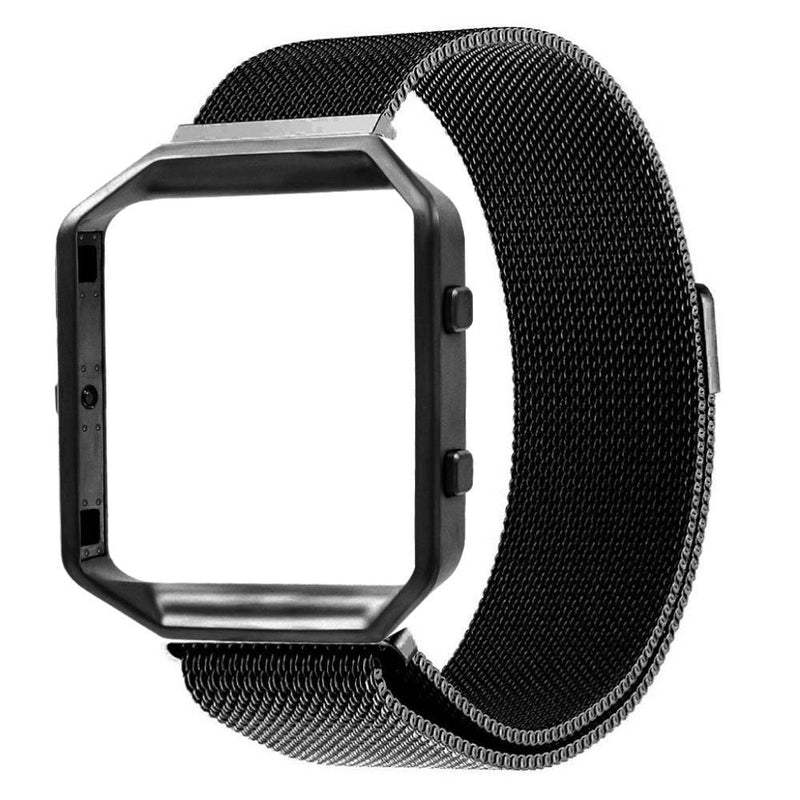 Fitbit Blaze - Milanese rem i rustfrit stål - Med rammehus - Sort