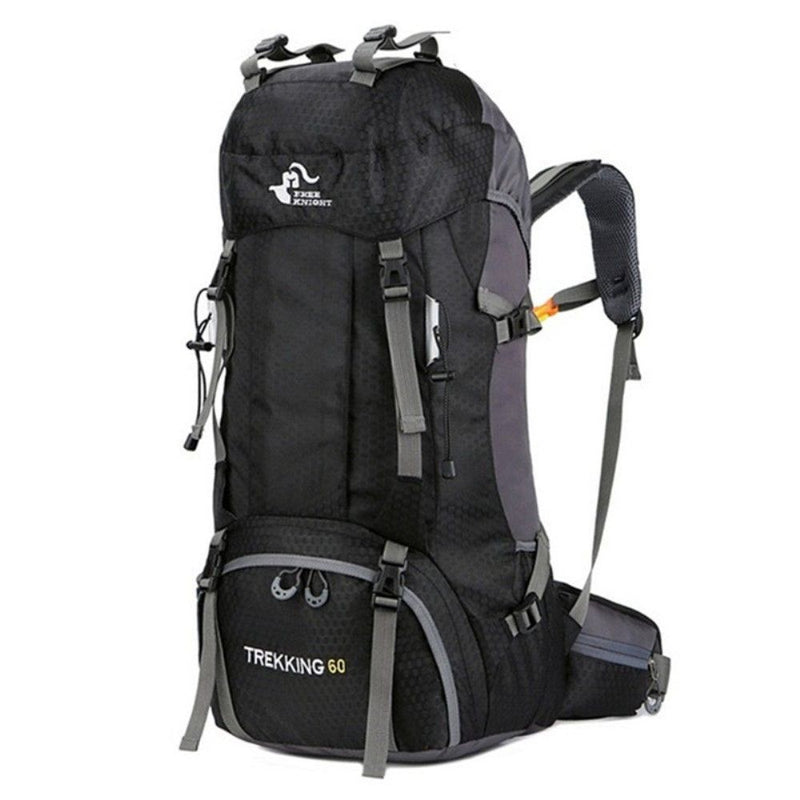 FREEDOM KNIGHT backpack/Rygsæk 60L - Med regnslag - Sort