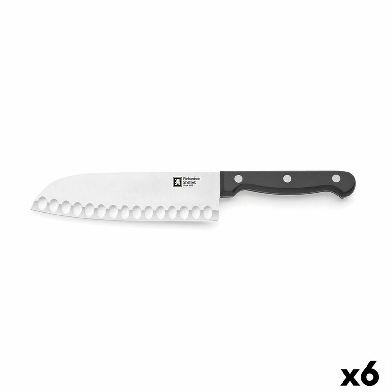 Santoku kniv Richardson Sheffield Artisan Sort Metal (17,5 cm) (Pack 6x)