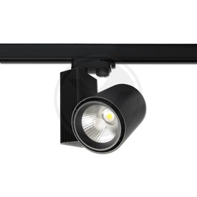 Outlet: 30W LED spotlampe til 3-faset skinner, 24 grader, sort - Kulør : Neutral