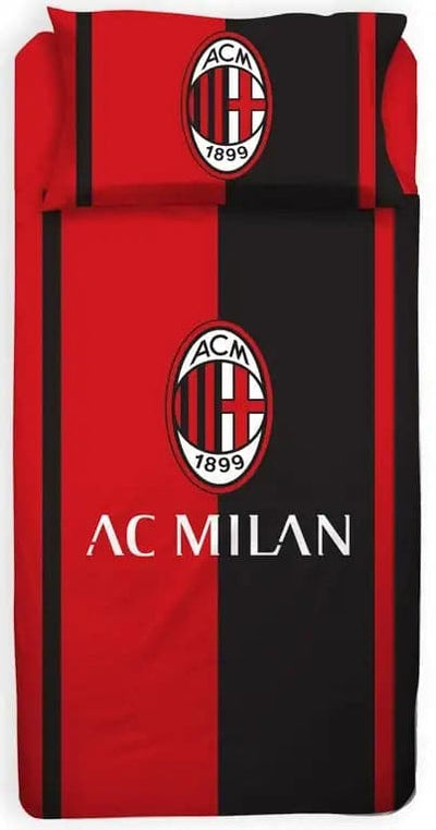 Se Fodbold sengetøj - 140x200 cm - AS Milan sengesæt - 100% bomuld ❤ Kæmpe udvalg i Licens ❤ Hurtig levering: 1 - 2 Hverdage samt billig fragt - Varenummer: THX-1032-1 og barcode / Ean: '5714710002753 på lager - Udsalg på Sengetøj - Børne sengetøj - Børne sengetøj 140x200 cm Spar op til 55% - Over 785 kendte brands på udsalg