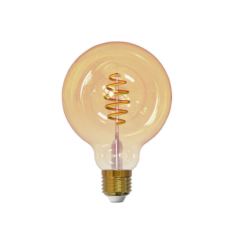 Se Airam Airam Smarta Hemp Filament LED-globe lyskilde amber, 95mm, spiral e27, 6w ✔ Kæmpe udvalg i Airam ✔ Hurtig levering: 1 - 2 Hverdage samt billig fragt - Varenummer: KTT-554699-01 og barcode / Ean: &