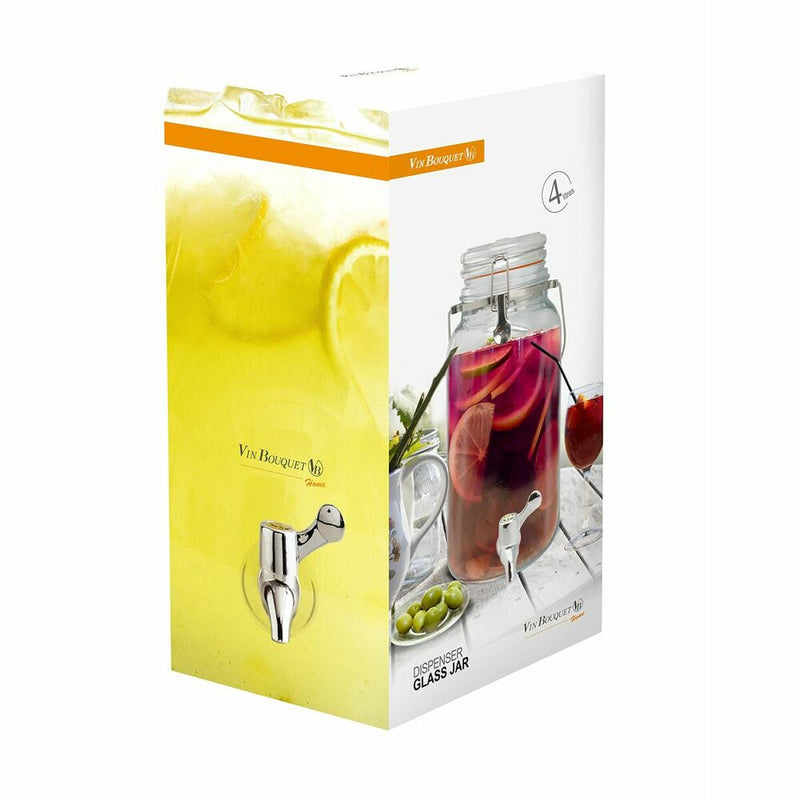 Drikke dispenser/ opbevarings med tappehane Vin Bouquet 4 L