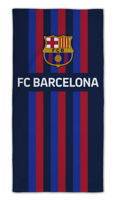 Se FC Barcelona håndklæde - 70x140 cm - FCB Logo og striber - 100% Bomuld - Badehåndklæde ❤ Kæmpe udvalg i Licens ❤ Hurtig levering: 1 - 2 Hverdage samt billig fragt - Varenummer: THX-21810 og barcode / Ean: '5710348089111 på lager - Udsalg på Håndklæder Spar op til 65% - Over 1334 design brands på udsalg