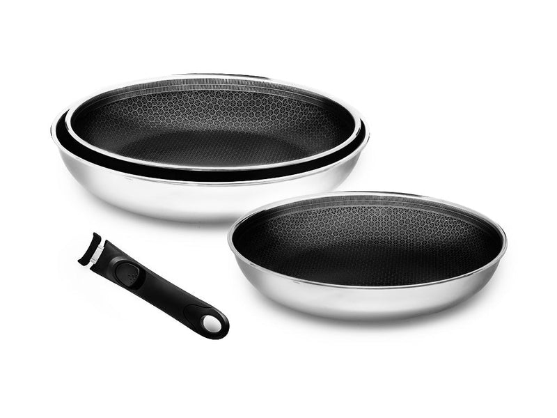 Se Onyx Cookware Stegepande med aftageligt håndtag 3 dele sæt » Kæmpe udvalg i Onyx Cookware » Hurtig levering: 1 - 2 Hverdage samt billig fragt - Varenummer: Onyx-Cookware-HDL-PANSET-3PC og barcode / Ean: på lager - Udsalg på Pandesæt Spar op til 66% - Over 1300 kendte brands på udsalg