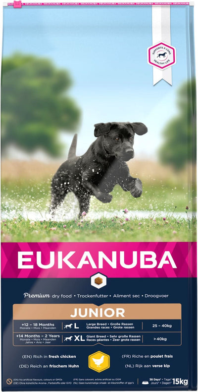 Se EUKANUBA - Junior Large Breed Kylling 25-40 kg. ❤ Kæmpe udvalg i Eukanuba ❤ Hurtig levering: 1 - 2 Hverdage samt billig fragt - Varenummer: BGH-49064178876746 og barcode / Ean: '8710255146058 på lager - Udsalg på Alle produkter (Lagerbeholdning er større end 1) Spar op til 64% - Over 1312 kendte brands på udsalg