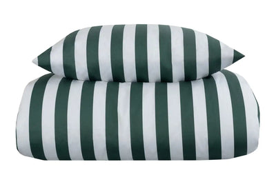 Se Stribet sengetøj til king size dyne - 240x220 cm - Blødt bomuldssatin - Nordic Stripe - Grønt og hvidt sengesæt ❤ Kæmpe udvalg i Borg Living ❤ Hurtig levering: 1 - 2 Hverdage samt billig fragt - Varenummer: THX-358-6 og barcode / Ean: '5704039365752 på lager - Udsalg på Sengetøj - Dobbelt sengetøj - King size sengetøj 240x220 cm Spar op til 65% - Over 1354 design brands på udsalg