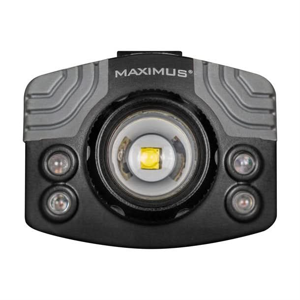 Se MAXIMUS Pandelampe 400 lumen med fokuslinse, flash funktion og rødt og blåt frontlys - Lygter > Pandelamper - Maximus - Spotshop ✔ Kæmpe udvalg i  Maximus ✔ Hurtig levering: 1 - 2 Hverdage samt billig fragt - Varenummer: SPSH-MHDL003DU og barcode / Ean: &