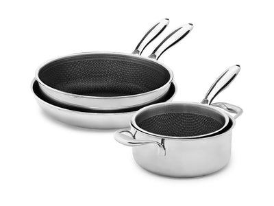 Se Onyx Cookware Sautersæt i 4-dele - hybrid non-stick sautersæt » Kæmpe udvalg i Onyx Cookware » Hurtig levering: 1 - 2 Hverdage samt billig fragt - Varenummer: Onyx-Cookware-MIXED-BUNDLE-4PC_2G-2 og barcode / Ean: på lager - Udsalg på Komplette sæt Spar op til 54% - Over 1300 kendte brands på udsalg