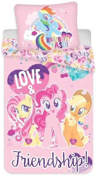 Se My Little Pony sengetøj - 140x200 cm - Love & Friendship - Vendbar dynebetræk - 100% bomulds sengesæt ❤ Kæmpe udvalg i Licens ❤ Hurtig levering: 1 - 2 Hverdage samt billig fragt - Varenummer: THX-7956-1 og barcode / Ean: '5714710007956 på lager - Udsalg på Sengetøj - Børne sengetøj - Børne sengetøj 140x200 cm Spar op til 62% - Over 1354 kendte brands på udsalg