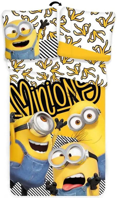 Se Minions sengetøj 140x200 cm - Minions figur sengesæt - 2 i 1 design - Sengelinned i 100% bomuld ❤ Kæmpe udvalg i Licens ❤ Hurtig levering: 1 - 2 Hverdage samt billig fragt - Varenummer: THX-1879-1 og barcode / Ean: '5714710001879 på lager - Udsalg på Sengetøj - Børne sengetøj - Børne sengetøj 140x200 cm Spar op til 61% - Over 1334 design mærker på udsalg