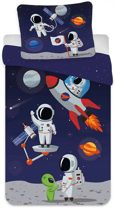 Se Astronaut junior sengetøj 100x140 cm - Astronaut rum sengetøj - 2 i 1 design - 100% bomuld ❤ Kæmpe udvalg i Licens ❤ Hurtig levering: 1 - 2 Hverdage samt billig fragt - Varenummer: THX-1345-8 og barcode / Ean: '5714710004252 på lager - Udsalg på Indretning - Børneværelset - Junior sengetøj 100x140 cm Spar op til 61% - Over 1334 design mærker på udsalg