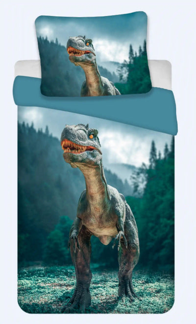 Se Dinosaur sengetøj - 140x200 cm - Raptor - Dynebetræk med 2 i 1 design - Dino sengesæt i 100% bomuld ❤ Kæmpe udvalg i Licens ❤ Hurtig levering: 1 - 2 Hverdage samt billig fragt - Varenummer: THX-NB2314-1 og barcode / Ean: '5714803713917 på lager - Udsalg på Sengetøj - Børne sengetøj - Børne sengetøj 140x200 cm Spar op til 56% - Over 1160 kendte mærker på udsalg