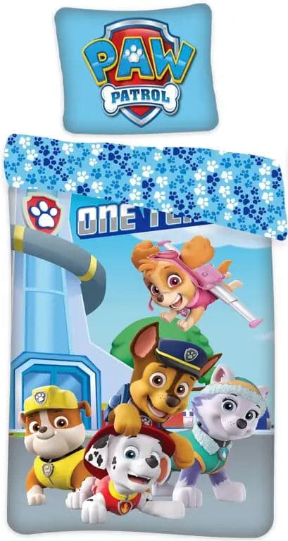 Se Paw Patrol sengetøj junior 100x140 cm - Paw Patrol selvlysende sengesæt - 2 i 1 design - 100% bomuld ❤ Kæmpe udvalg i Licens ❤ Hurtig levering: 1 - 2 Hverdage samt billig fragt - Varenummer: THX-9075-8 og barcode / Ean: &