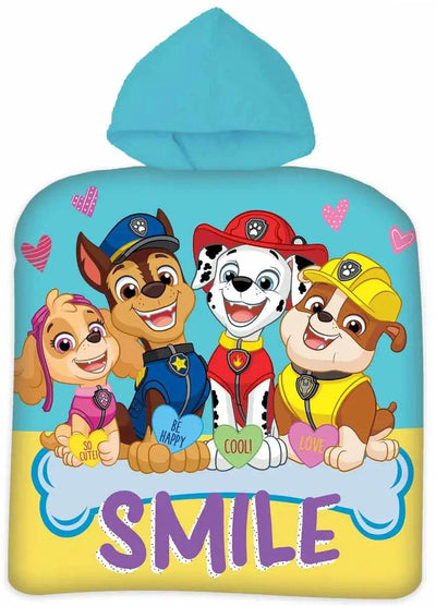 Se Badeponcho - Børnehåndklæde - Paw Patrol Smile - 50x100 cm - 100% Bomuld ❤ Kæmpe udvalg i Licens ❤ Hurtig levering: 1 - 2 Hverdage samt billig fragt - Varenummer: THX-1107 og barcode / Ean: '5714710006577 på lager - Udsalg på Håndklæder Spar op til 55% - Over 1334 design mærker på udsalg