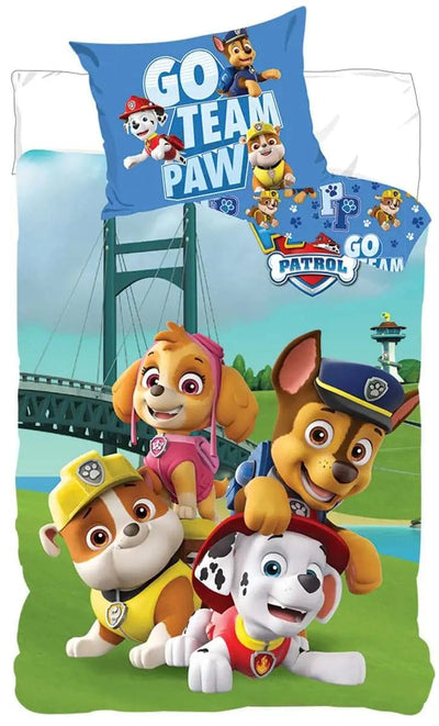 Se Paw Patrol sengetøj - 140x200 cm - Go team paw - 2 i 1 sengesæt - Dynebetræk i 100% bomuld ❤ Kæmpe udvalg i Licens ❤ Hurtig levering: 1 - 2 Hverdage samt billig fragt - Varenummer: THX-1587-1 og barcode / Ean: '5714710007925 på lager - Udsalg på Sengetøj - Børne sengetøj - Børne sengetøj 140x200 cm Spar op til 54% - Over 1334 design mærker på udsalg