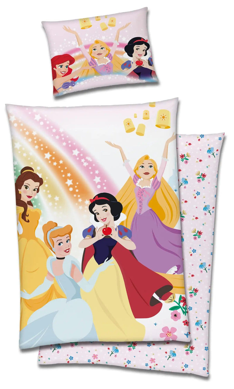 Se Prinsesse junior sengetøj 100x140 cm - Disney prinsesser - 2 i 1 design - 100% bomuld ❤ Kæmpe udvalg i Licens ❤ Hurtig levering: 1 - 2 Hverdage samt billig fragt - Varenummer: THX-4744-8 og barcode / Ean: &