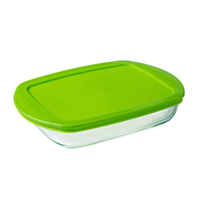 Madkasse med Låg Pyrex Prep&store Px Grøn 1,6 L 28 x 20 cm Glas 5 stk