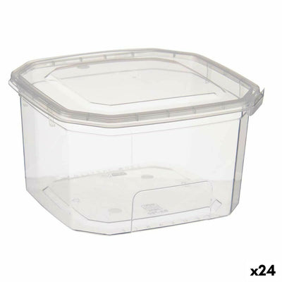 Rektangulær madkasse med Låg 750 ml 12,8 x 7,5 x 13,5 cm (24 enheder)