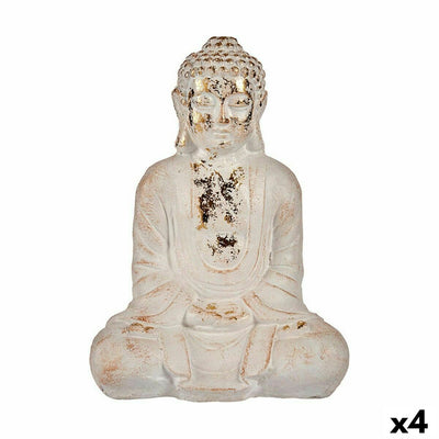 Dekorativ havefigur Buddha Polyesterharpisk 17 x 37 x 26 cm (4 enheder)