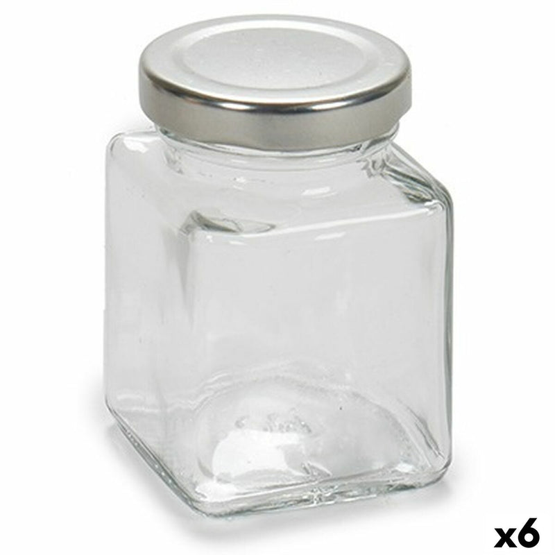 Beholder Metal Glas 100 ml 5,6 x 7,6 x 5,6 cm (6 enheder)