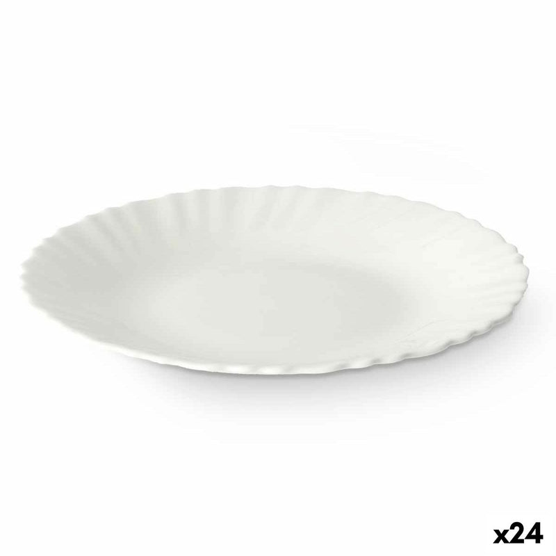 Desserttallerken Hvid Glas 19 x 2 x 19 cm (24 enheder)