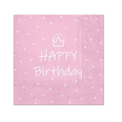 Se Servietter Happy Birthday Lys Pink 33 x 33 Cm 20 Stk. ❤ Kæmpe udvalg i Godan ❤ Hurtig levering: 1 - 2 Hverdage samt billig fragt - Varenummer: BAR-774193 og barcode / Ean: '5906360815702 på lager - Udsalg på Fest | Sæson Fester | Fødselsdag Spar op til 52% - Over 1112 kendte brands på udsalg