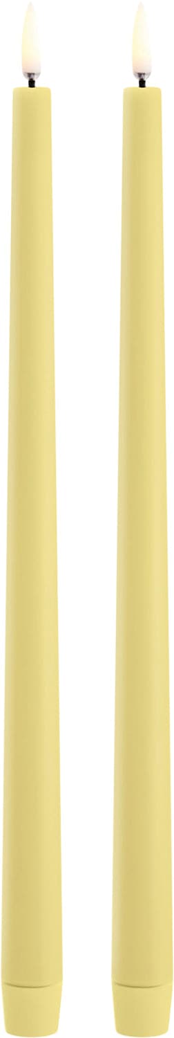 Se Uyuni LED Slim Taper Candle, Wheat Yellow, Smooth, 2pack, 2,3x32 cm - Led Stearinlys ❤ Stort online udvalg i Uyuni ❤ Meget billig fragt og hurtig levering: 1 - 2 hverdage - Varenummer: MGS-S13046265 og barcode / Ean: 5708311309120 på lager - Udsalg på Bolig - Interiør - Lysestager - LED Stearinlys Spar op til 62% - Over 857 kendte brands på udsalg